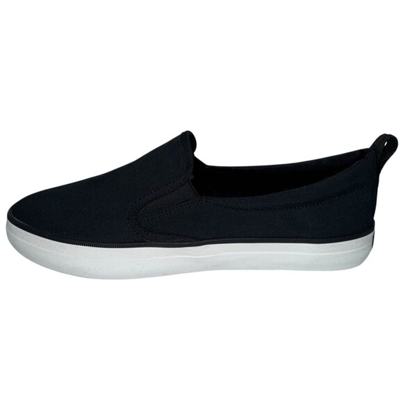 Sperry SeaCycled Crest Shoes Womens 12 Black Canvas Slip On Loafers Sneakers New - Picture 1 of 8